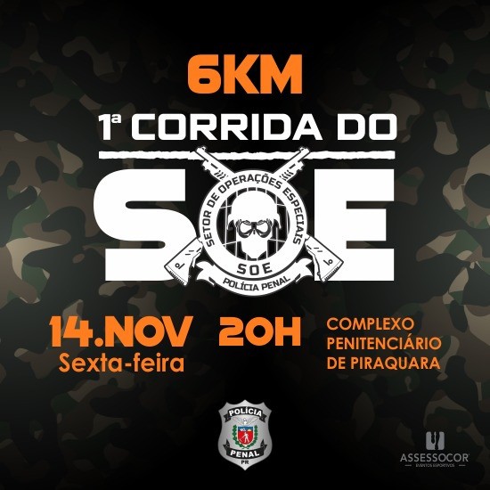Setor de Operações Especiais da Polícia Penal do Paraná promove sua primeira corrida