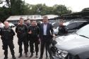 O governador Beto Richa e o secretário estadual da Segurança Pública e Administração Penitenciária, Wagner Mesquita, entregam mais 160 pistolas da marca Glock para a Polícia Civil e 45 viaturas para o Departamento Penitenciário do Paraná (Depen).  As entregas fazem parte do programa Paraná Seguro da Secretaria de Segurança Pública e Administração Penitenciária.Curitiba, 10/04/2017.Foto: Orlando Kissner/ANPr