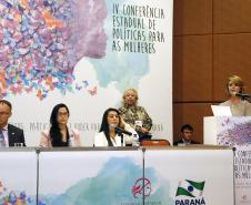 Abertura da IV Conferência Estadual de Políticas para as Mulheres do Paraná,no Centro de Convenções do Shopping Estação.Fotos:Rogério Machado / SEDS