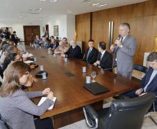 A governadora Cida Borhgetti durante a 3 Reunião de Integração das Forças de Segurança. - Curtiiba/Pr, 10 de maio de 2018 - Foto Jonas Oliveira/Governadoria