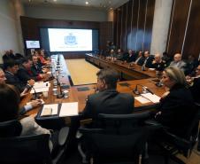 Governadora Cida Borghetti coordena a 4º Reunião de Integração das Forças de Segurança.Curitiba, 22/05/2018.Foto: Orlando kissner/ANPr