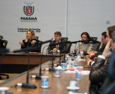 Governadora Cida Borghetti coordena a 4º Reunião de Integração das Forças de Segurança.Curitiba, 22/05/2018.Foto: Orlando kissner/ANPr