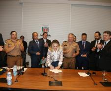 A governadora Cida Borghetti anunciou nesta segunda-feira (30), no Palácio Iguaçu,  a criação da secretária especial de Administração Penitenciária.Curitiba, 30/04/2018.Foto: Orlando KIssner/ANPr