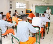 Alfabetização na Penitenciaria Central do Estado. Escola Penitenciária na unidade de progressão.   Curitiba, 28/03/2019 -  Foto: Geraldo Bubniak/ANPr
