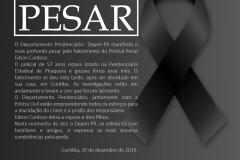 Nota de Pesar pelo falecimento do policial penal Edson Cardoso