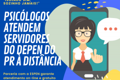 Psicólogos atendem servidores do Depen à distância