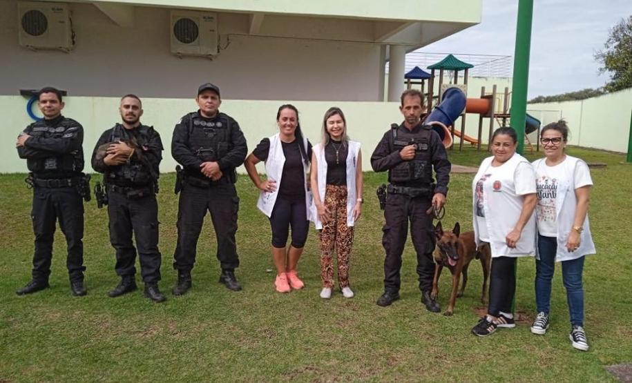 Em parceria com a Secretaria Municipal de Educação, Polícia Penal auxilia em projeto educativo sobre fauna em CMEIs de Maringá