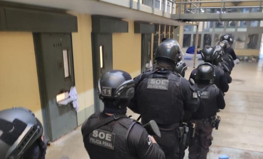 Operação Fronteiras e Divisas Integradas: Polícia Penal do Paraná realiza inspeção simultânea em quatro unidade prisionais do Estado