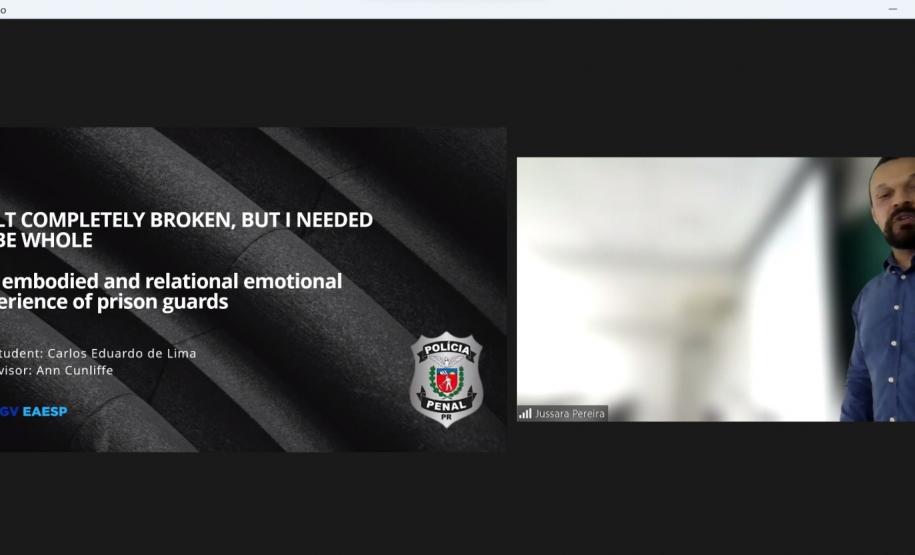 Policial penal do Paraná defende tese de doutorado na Fundação Getúlio Vargas, em São Paulo