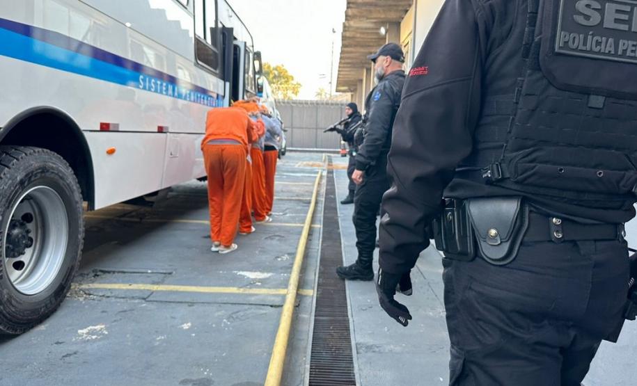 Nova penitenciária de Piraquara recebe 188 detentos da Cadeia Pública