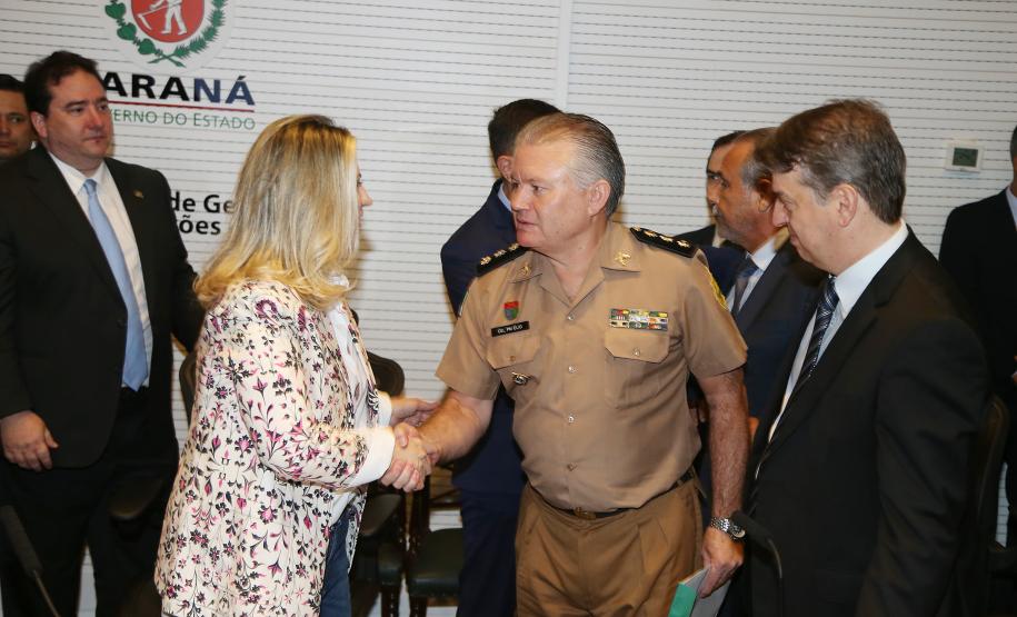 A governadora Cida Borghetti anunciou nesta segunda-feira (30), no Palácio Iguaçu,  a criação da secretária especial de Administração Penitenciária.Curitiba, 30/04/2018.Foto: Orlando KIssner/ANPr