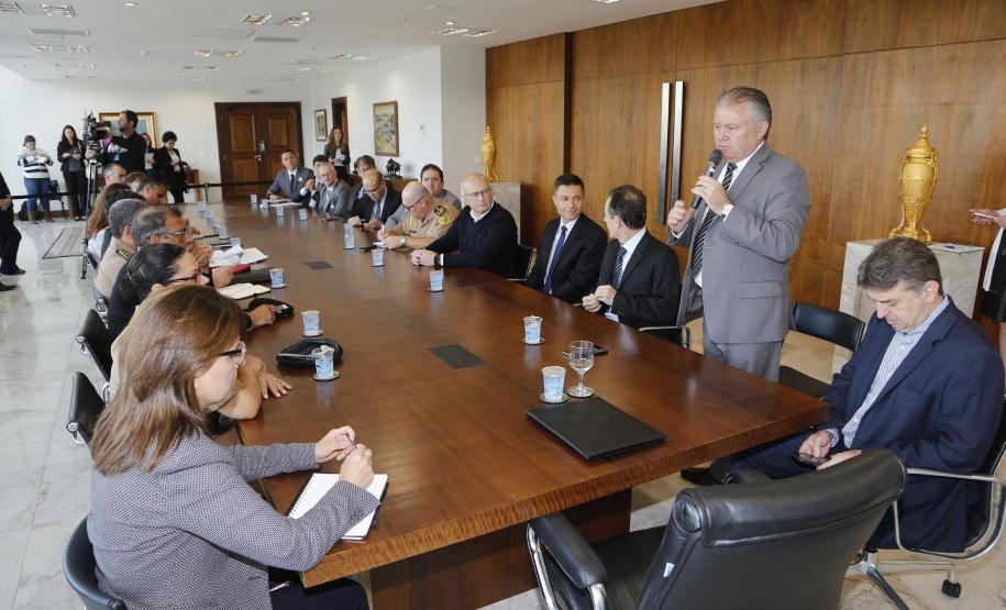A governadora Cida Borhgetti durante a 3 Reunião de Integração das Forças de Segurança. - Curtiiba/Pr, 10 de maio de 2018 - Foto Jonas Oliveira/Governadoria