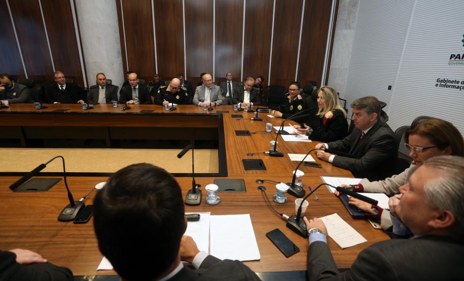 Governadora Cida Borghetti coordena a 4º Reunião de Integração das Forças de Segurança.Curitiba, 22/05/2018.Foto: Orlando kissner/ANPr