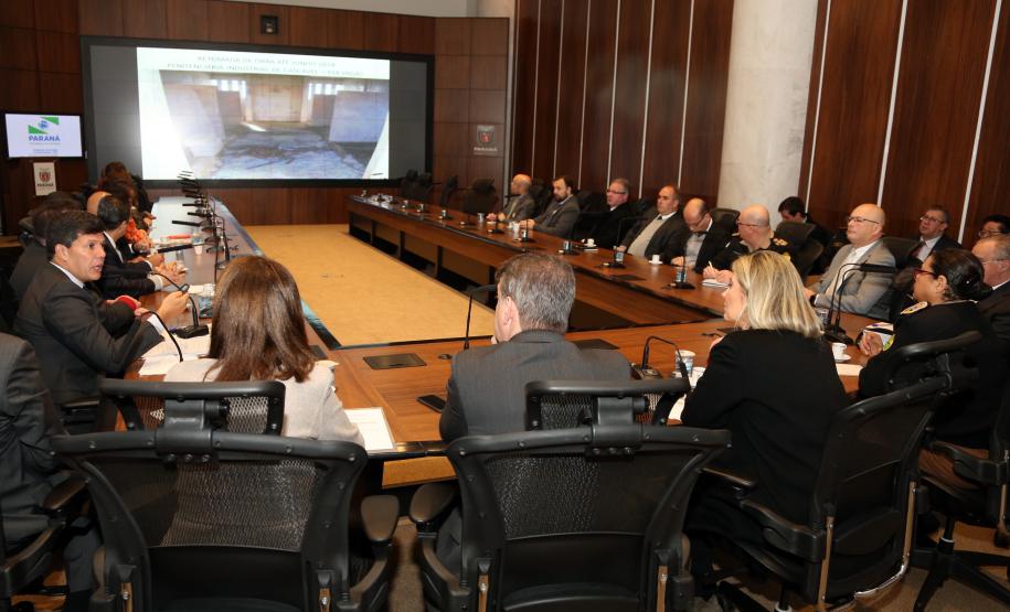 Governadora Cida Borghetti coordena a 4º Reunião de Integração das Forças de Segurança.Curitiba, 22/05/2018.Foto: Orlando kissner/ANPr