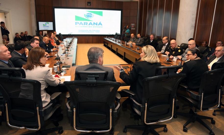 Governadora Cida Borghetti coordena a 4º Reunião de Integração das Forças de Segurança.Curitiba, 22/05/2018.Foto: Orlando kissner/ANPr