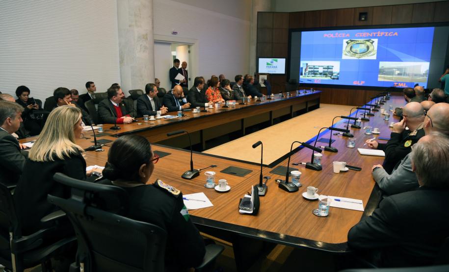 Governadora Cida Borghetti coordena a 4º Reunião de Integração das Forças de Segurança.Curitiba, 22/05/2018.Foto: Orlando kissner/ANPr