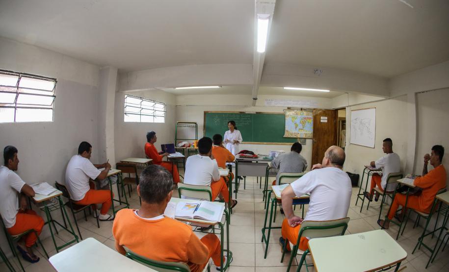Alfabetização na Penitenciaria Central do Estado. Escola Penitenciária na unidade de progressão.   Curitiba, 28/03/2019 -  Foto: Geraldo Bubniak/ANPr