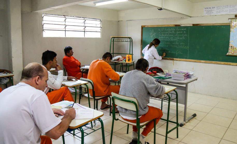 Alfabetização na Penitenciaria Central do Estado. Escola Penitenciária na unidade de progressão.   Curitiba, 28/03/2019 -  Foto: Geraldo Bubniak/ANPr
