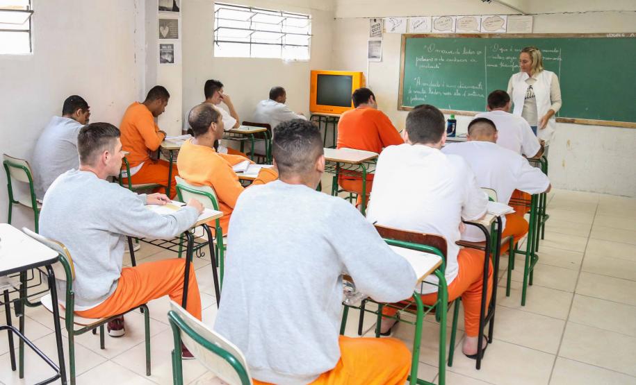 Alfabetização na Penitenciaria Central do Estado. Escola Penitenciária na unidade de progressão.   Curitiba, 28/03/2019 -  Foto: Geraldo Bubniak/ANPr