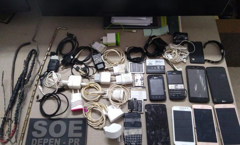 Maringá realiza operação de revista geral na Cadeia de Marialva e apreende celulares