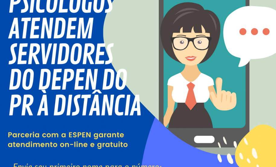 Servidores do Depen recebem atendimento à distância e gratuito de psicólogos