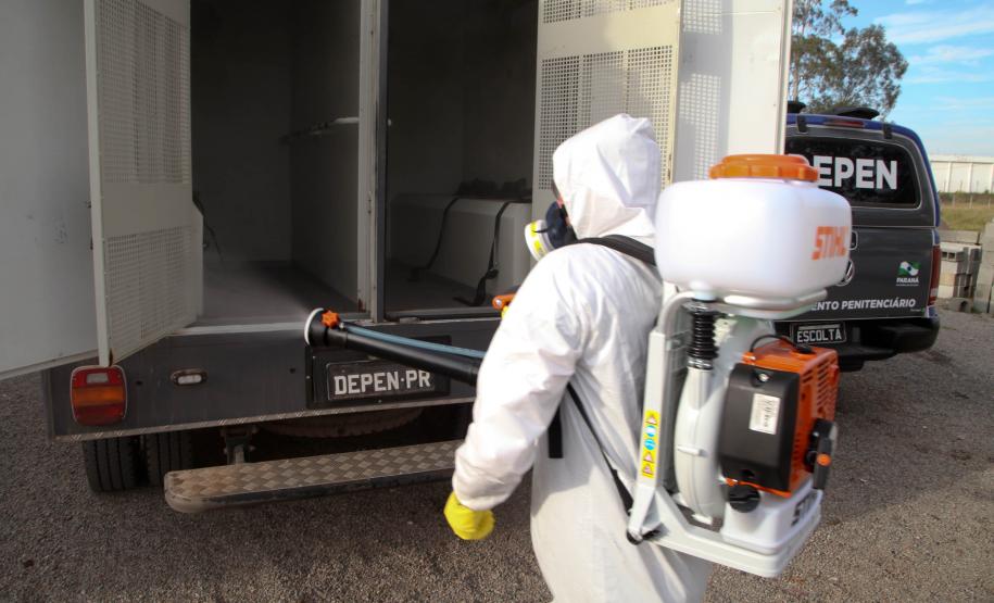 Cudados com a higienização do covid-19 nas penitenciarias.Foto: Ari Dias/AEN