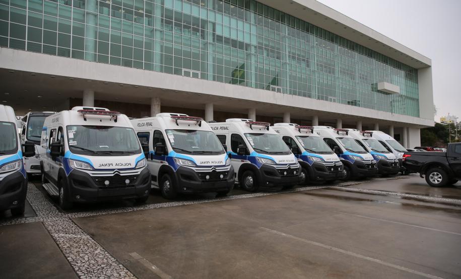 O Governador Carlos Massa Ratinho Junior entrega nesta quarta-feira (29/07), viaturas para o Departamento Penitenciário do Paraná (Depen) no Palácio Iguaçu.  Curitiba, 29/07/2020 - Foto: Geraldo Bubniak/AEN